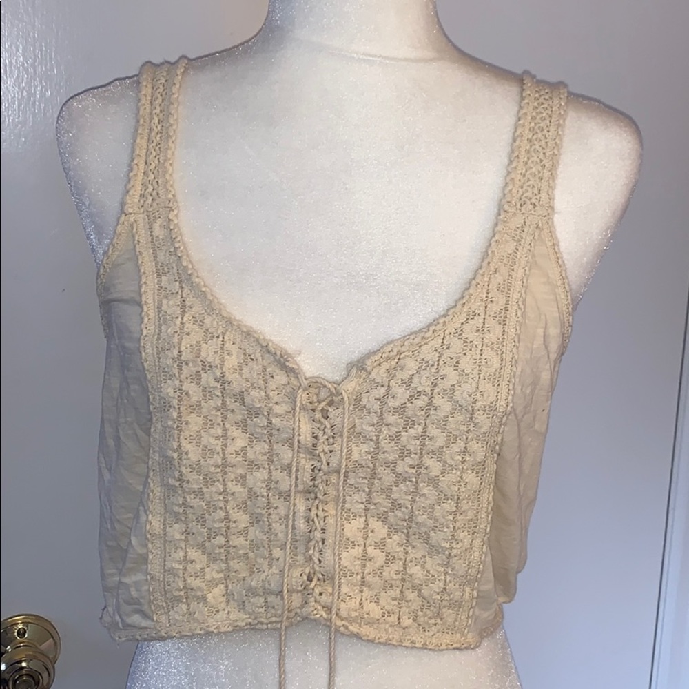 Bohemian cream crop top